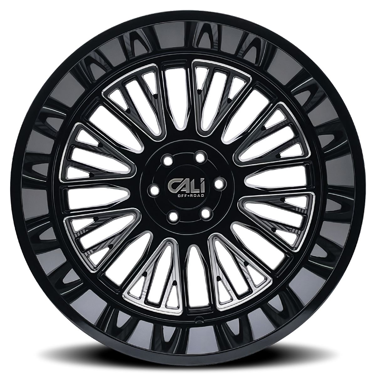 Cali Off-Road VERTEX – 22x12, 8x170, -44 – Gloss Black Milled