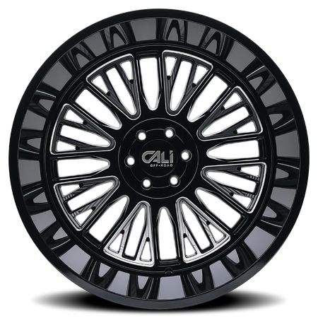 Cali Off-Road VERTEX – 22x12, 8x170, -44 – Gloss Black Milled