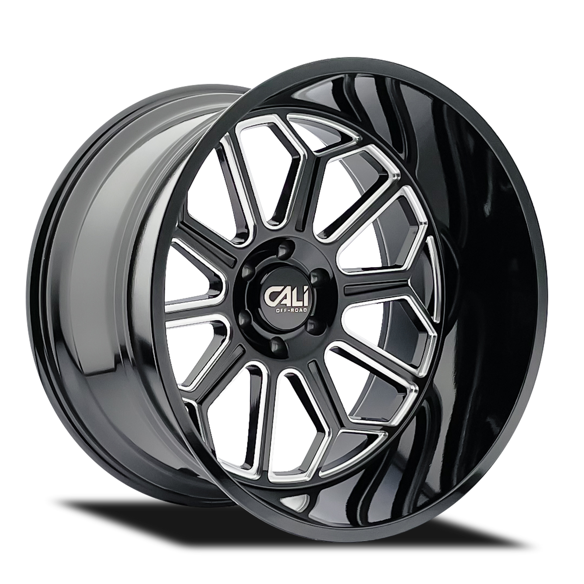 Cali Off-Road AUBURN – 22x12, 6x139.7, -51 – Gloss Black Milled