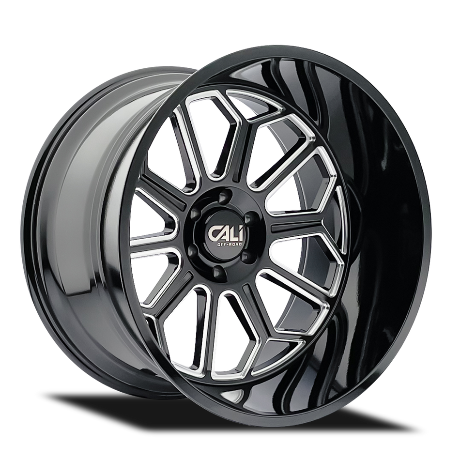 Cali Off-Road AUBURN – 20x10, 6x139.7, -25 – Gloss Black Milled