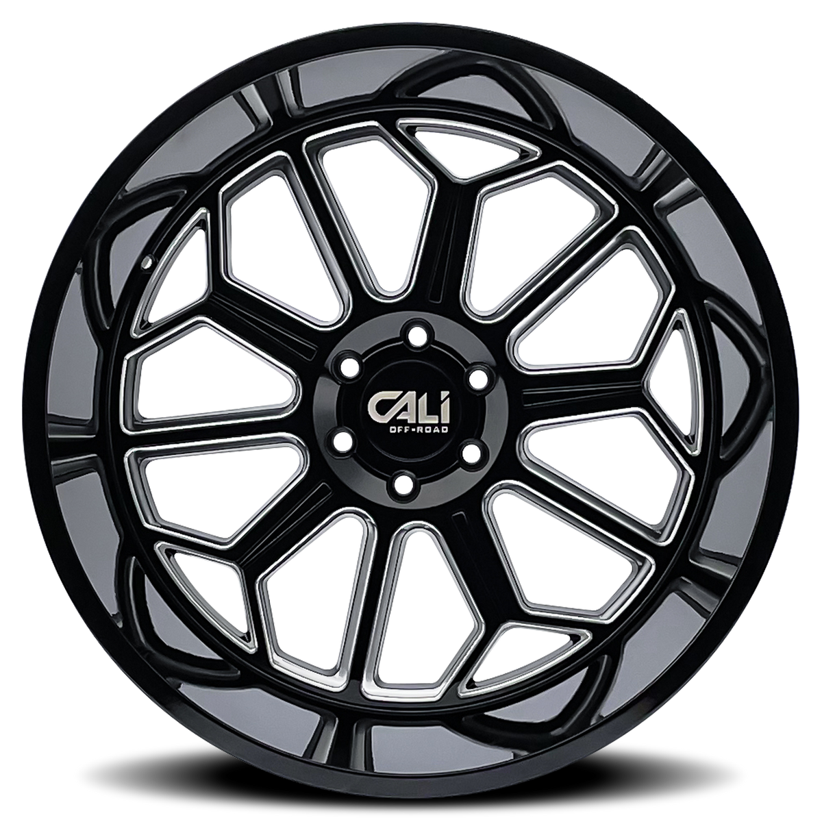 Cali Off-Road AUBURN – 20x10, 6x139.7, -25 – Gloss Black Milled
