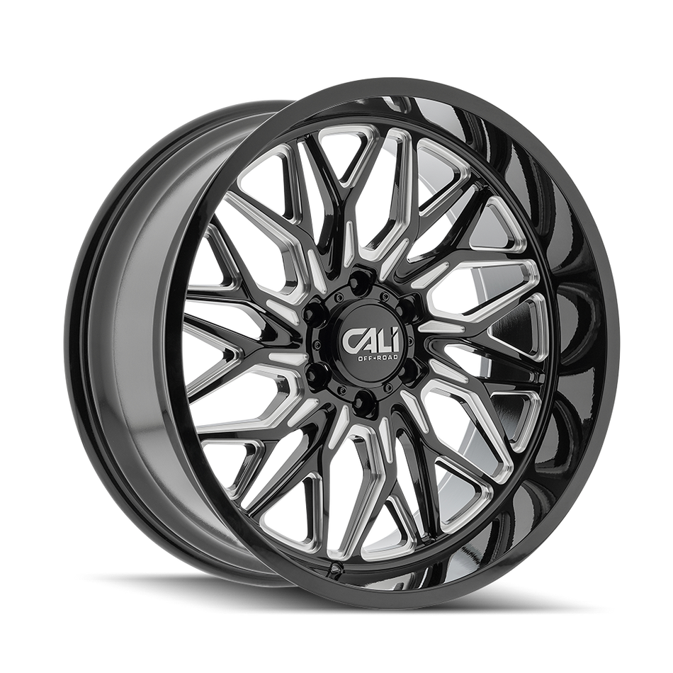 Cali Off-Road CRUSHER – 22x10, 6x139.7, -19 – Gloss Black Milled