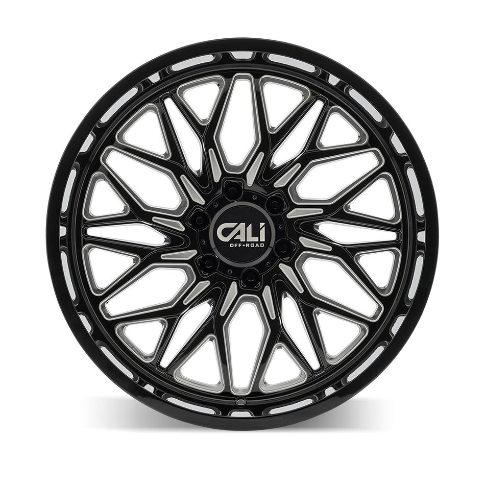 Cali Off-Road CRUSHER – 22x10, 6x139.7, -19 – Gloss Black Milled