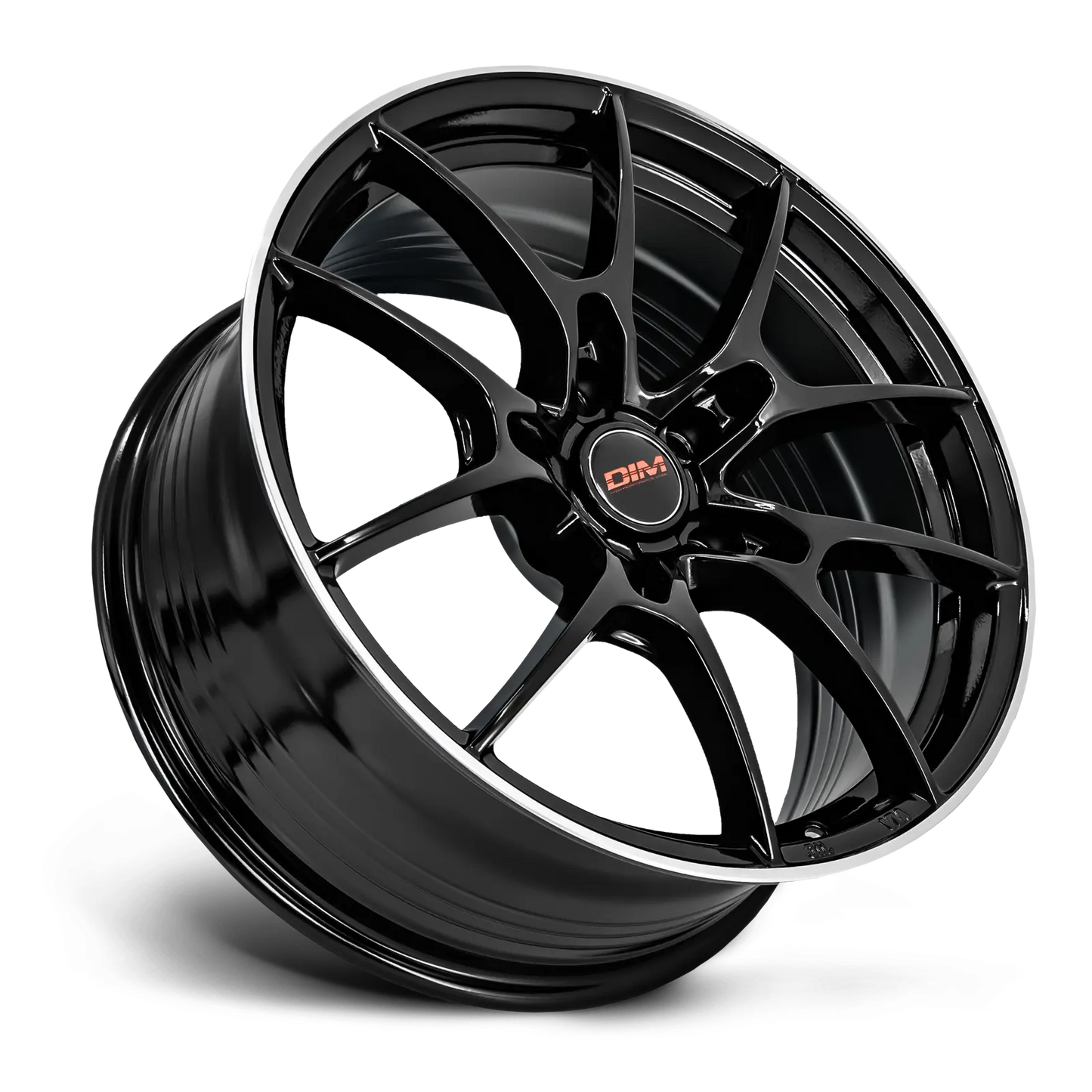 DIM Wheels WC001 18x8 5x112 +40 Black Silver Lip - JB Performance 