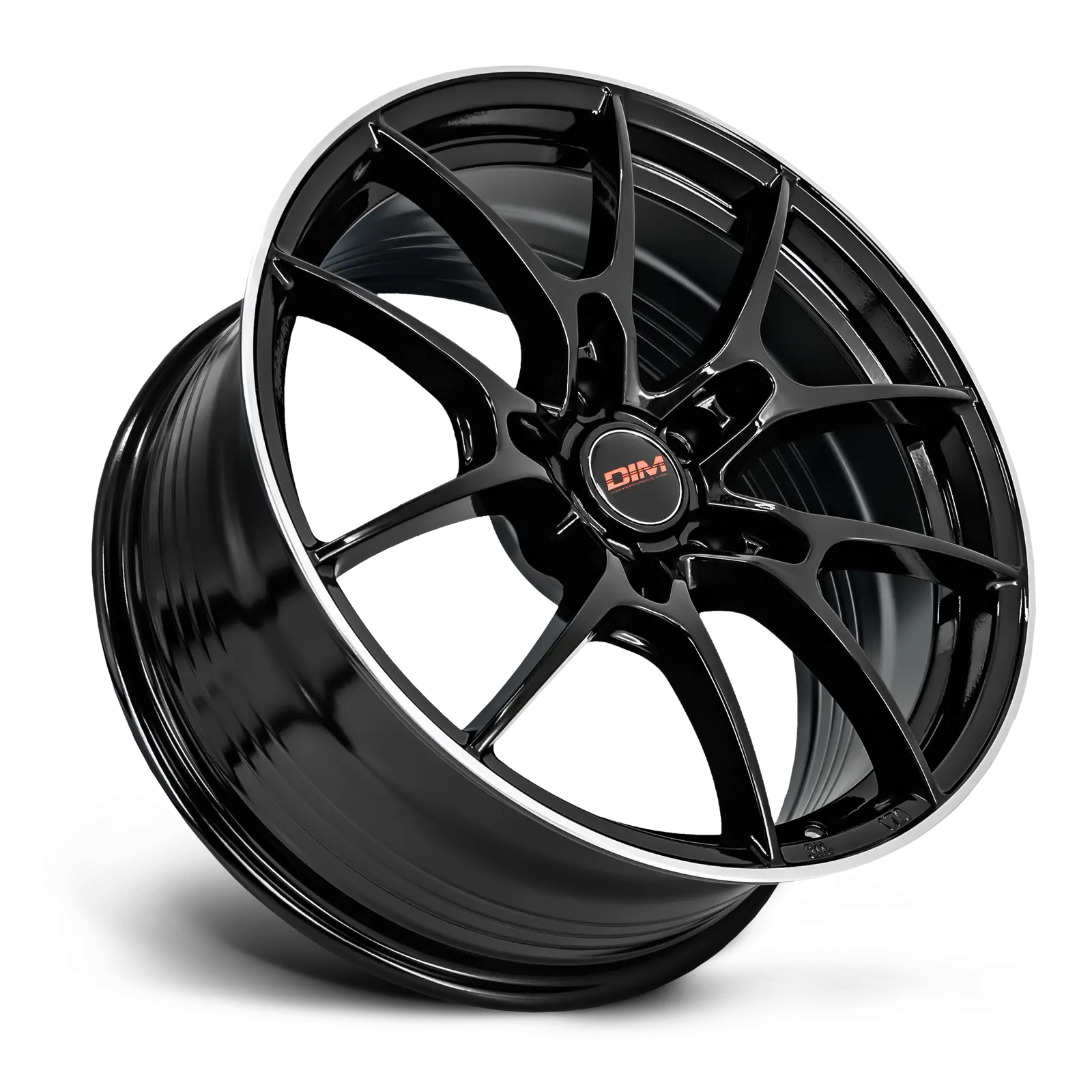 DIM Wheels WC001 18x8 5x112 +40 Black Silver Lip - JB Performance 