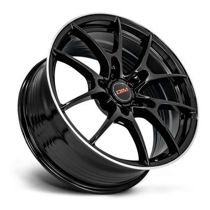 DIM Wheels WC001 18x8 5x112 +40 Black Silver Lip - JB Performance 