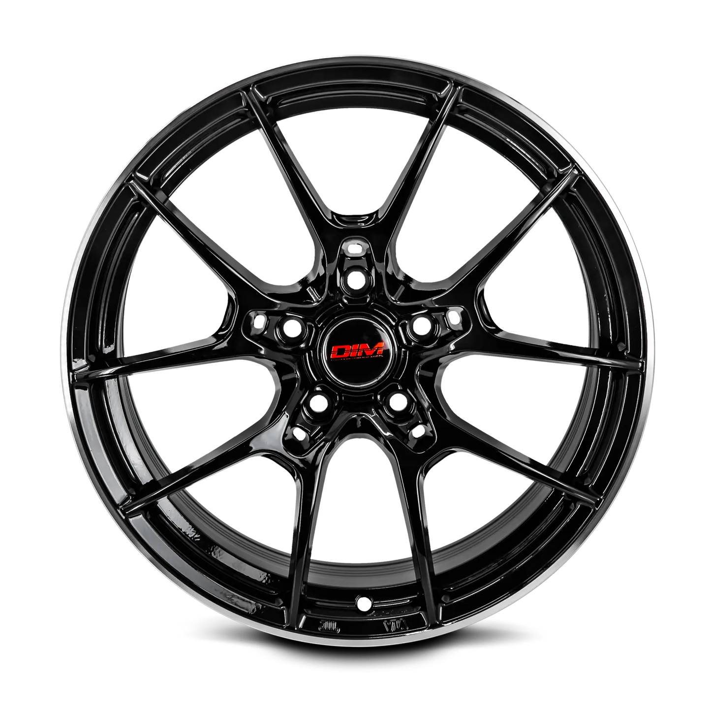DIM Wheels WC001 18x8 5x112 +40 Black Silver Lip - JB Performance 