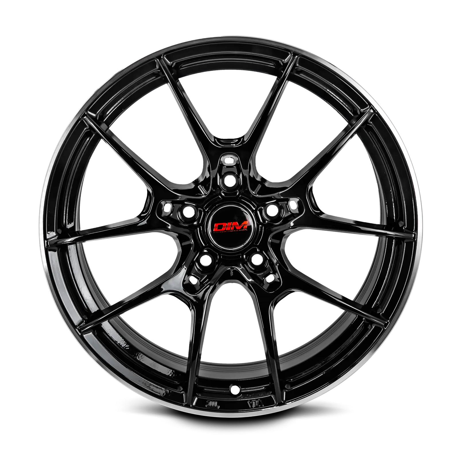 DIM Wheels WC001 18x8 5x112 +40 Black Silver Lip - JB Performance 