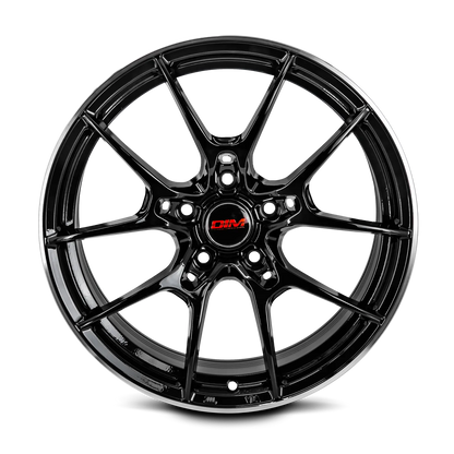 DIM Wheels WC001 18x8 5x112 +40 Black Silver Lip - JB Performance 
