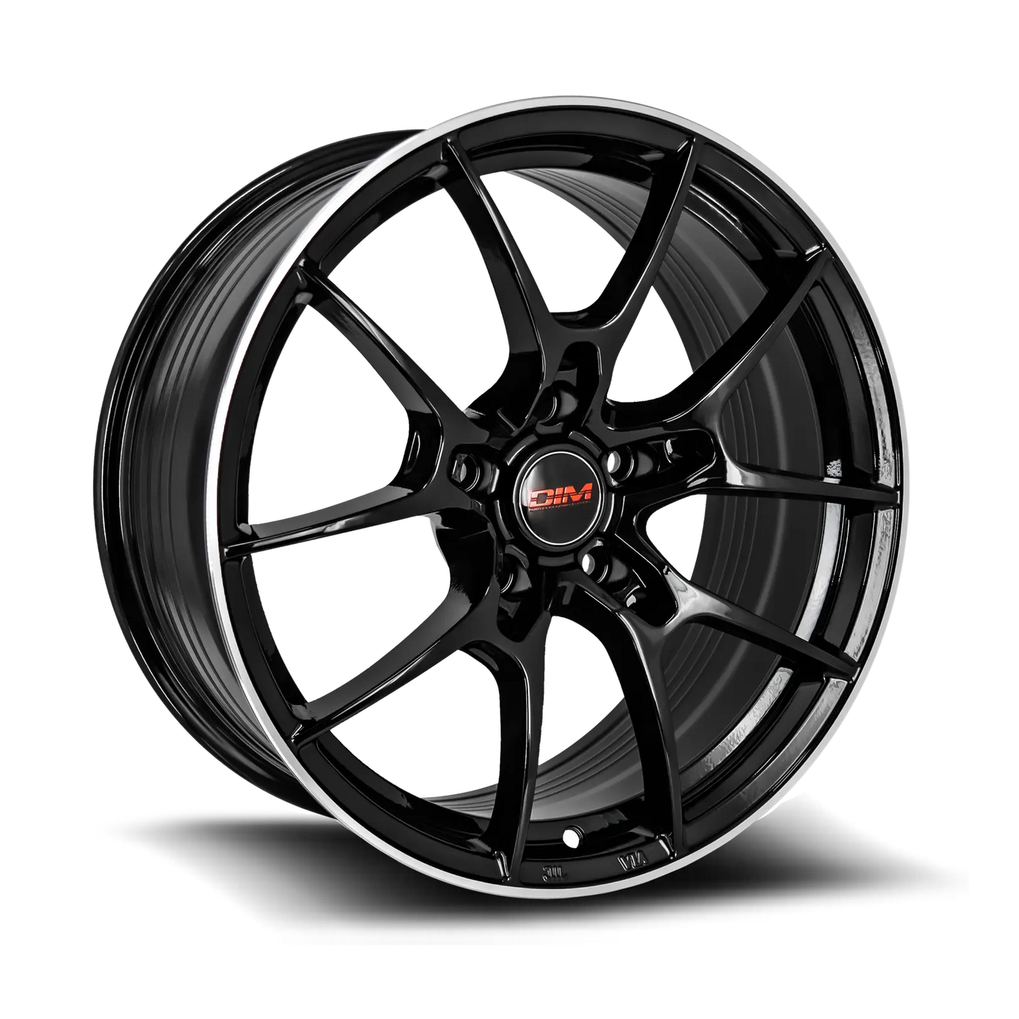 DIM Wheels WC001 18x8 5x112 +40 Black Silver Lip - JB Performance 