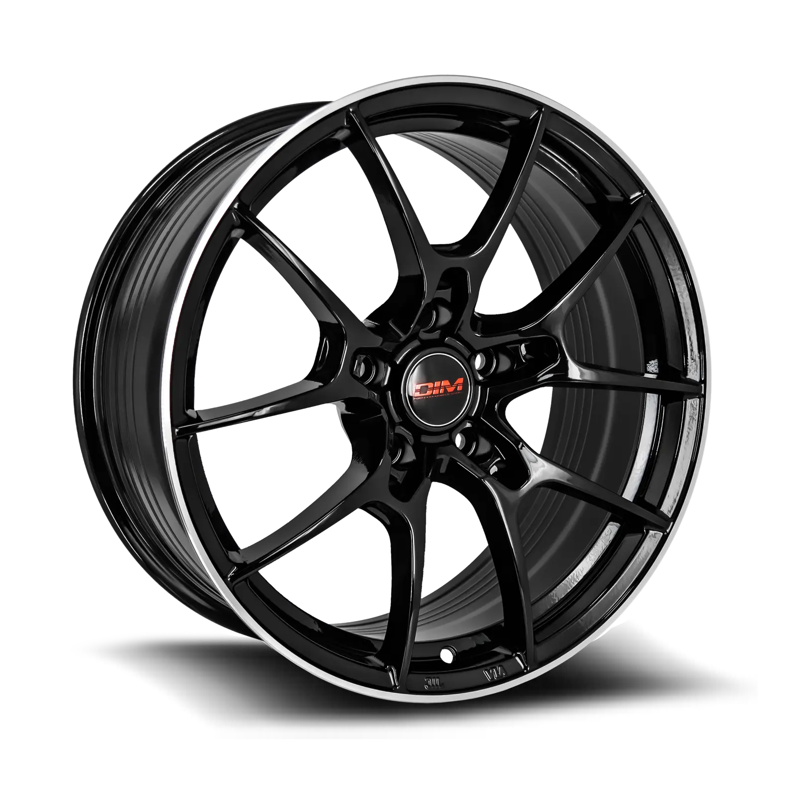 DIM Wheels WC001 18x8 5x112 +40 Black Silver Lip - JB Performance 