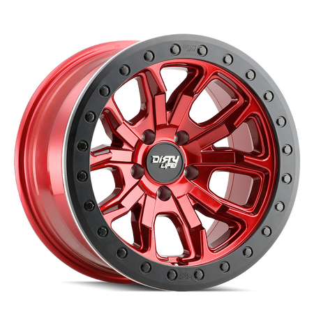 Dirty Life DT-1 – 17x9, 5x139.7, -12 – Gloss Crimson Candy Red