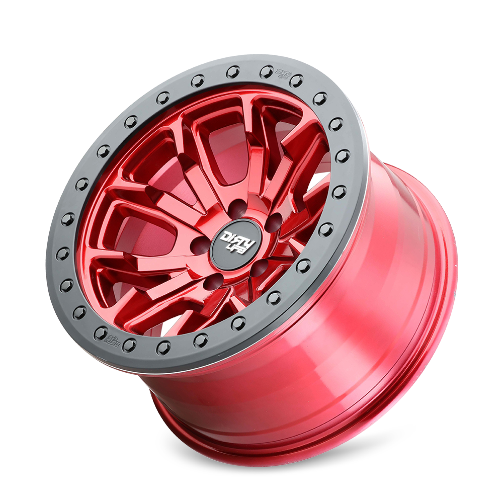 Dirty Life DT-1 – 17x9, 5x139.7, -12 – Gloss Crimson Candy Red