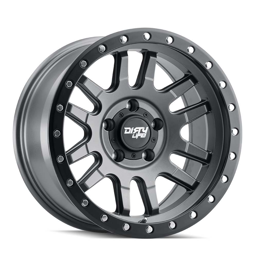 Dirty Life CANYON PRO – 17x8.5, 6x139.7, +25 – Satin Graphite Black Ring
