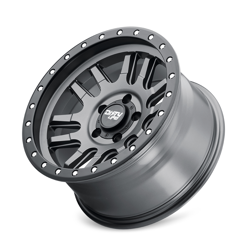 Dirty Life CANYON PRO – 17x8.5, 6x139.7, +25 – Satin Graphite Black Ring