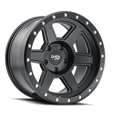 Dirty Life COMPOUND – 20x10, 8x165.1, -25 – Matte Black