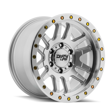 Dirty Life CANYON PRO – 17x9, 5x127, -12 – Machined With Silver Window