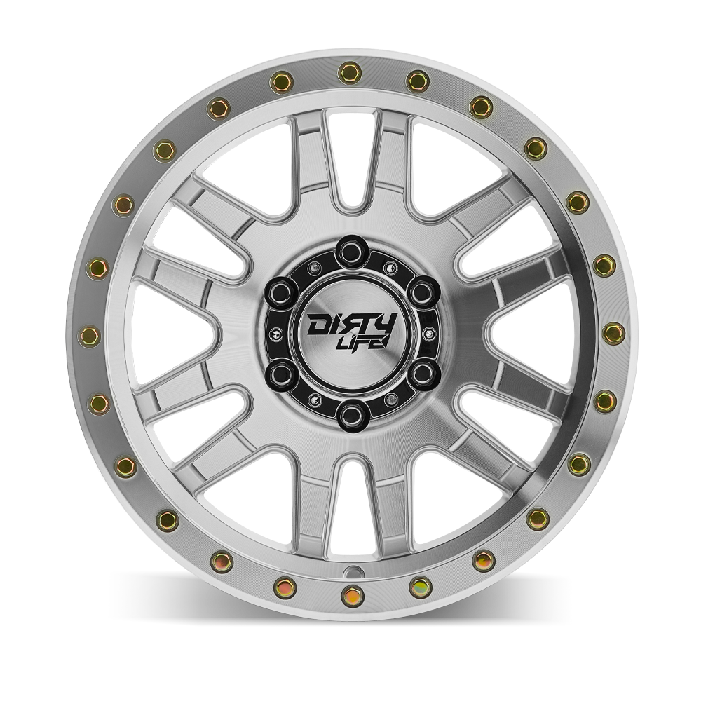 Dirty Life CANYON PRO – 18x9, 6x139.7, +20 – Machined With Silver Window