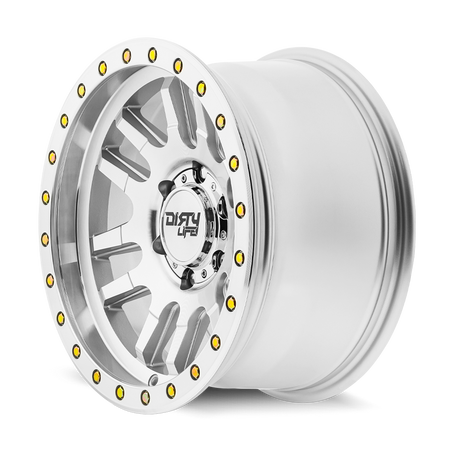 Dirty Life CANYON PRO – 18x9, 6x139.7, +20 – Machined With Silver Window