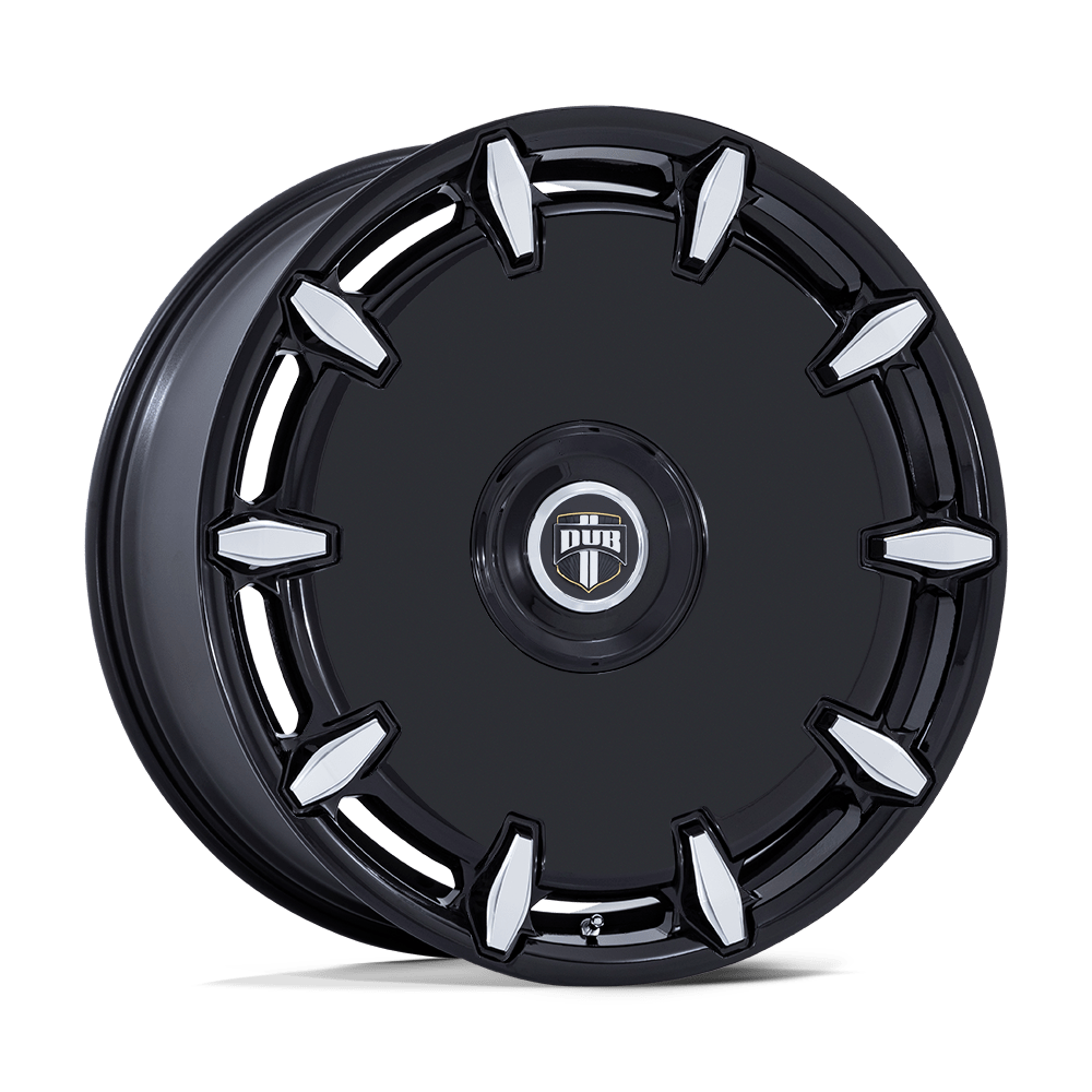DUB 1PC DC271 CHEEF – 24X9 – 5X115/5X120 – 38 mm – GLOSS BLACK MILLED