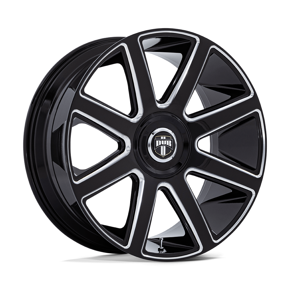 DUB 1PC DC273 PULL – 24X10 – 5X115/5X120 – 15 mm – GLOSS BLACK MILLED