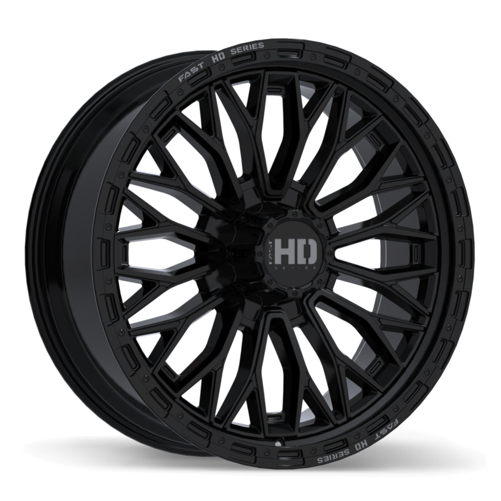 Fast HD – Muramasa – 24X9.5 – 8x170 – +35 mm – Noir lustré avec fraisage gris