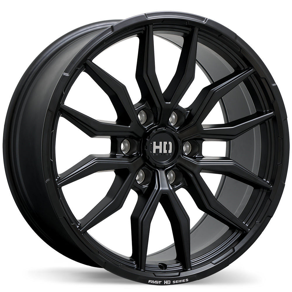 Fast HD – Grit – 20X9.0 – 6x139.7 – +50 mm – Noir satiné avec fraisage