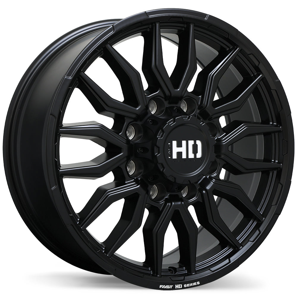 Fast HD – Grit – 20X8.5 – 8x180 – +47 mm – Noir satiné avec fraisage
