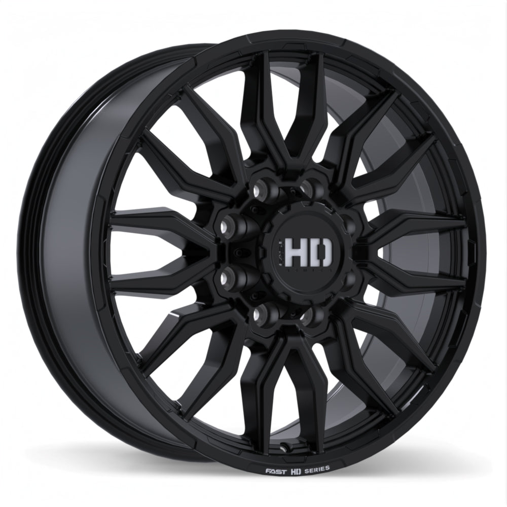 Fast HD – Grit – 20X8.5 – 8x165.1 – +54 mm – Noir satiné avec fraisage