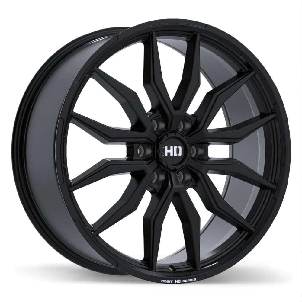 Fast HD – Grit – 22X9.5 – 6x135 – +44 mm – Noir satiné avec fraisage
