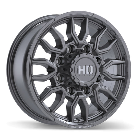 Fast HD – Grit – 18X8.5 – 8x180 – +44 mm – Gunmétal satiné avec fraisage