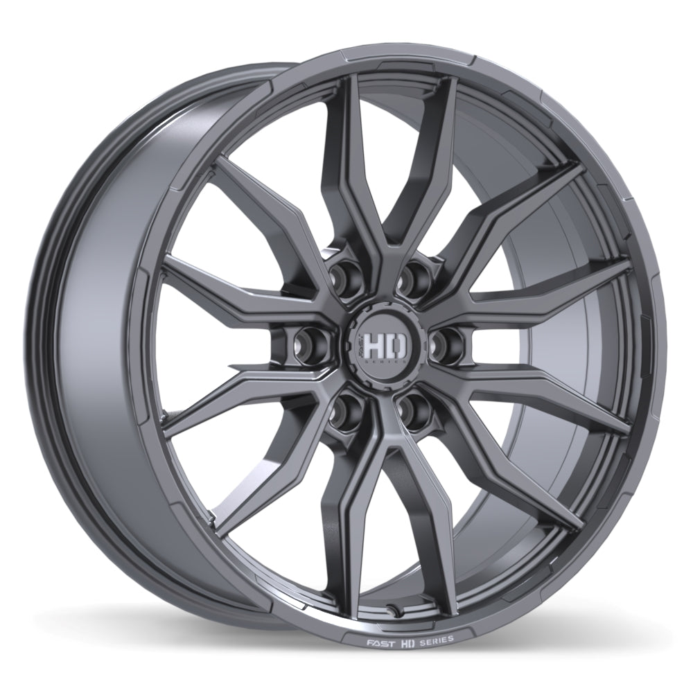 Fast HD – Grit – 20X9.0 – 6x139.7 – +20 mm – Gunmétal satiné avec fraisage