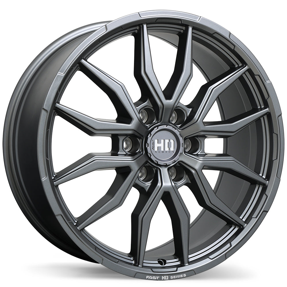 Fast HD – Grit – 20X9.0 – 6x135 – +44 mm – Gunmétal satiné avec fraisage