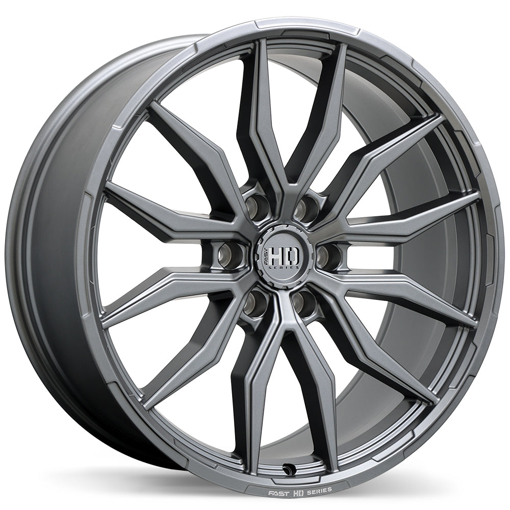 Fast HD – Grit – 22X9.5 – 6x135 – +44 mm – Gunmétal satiné avec fraisage