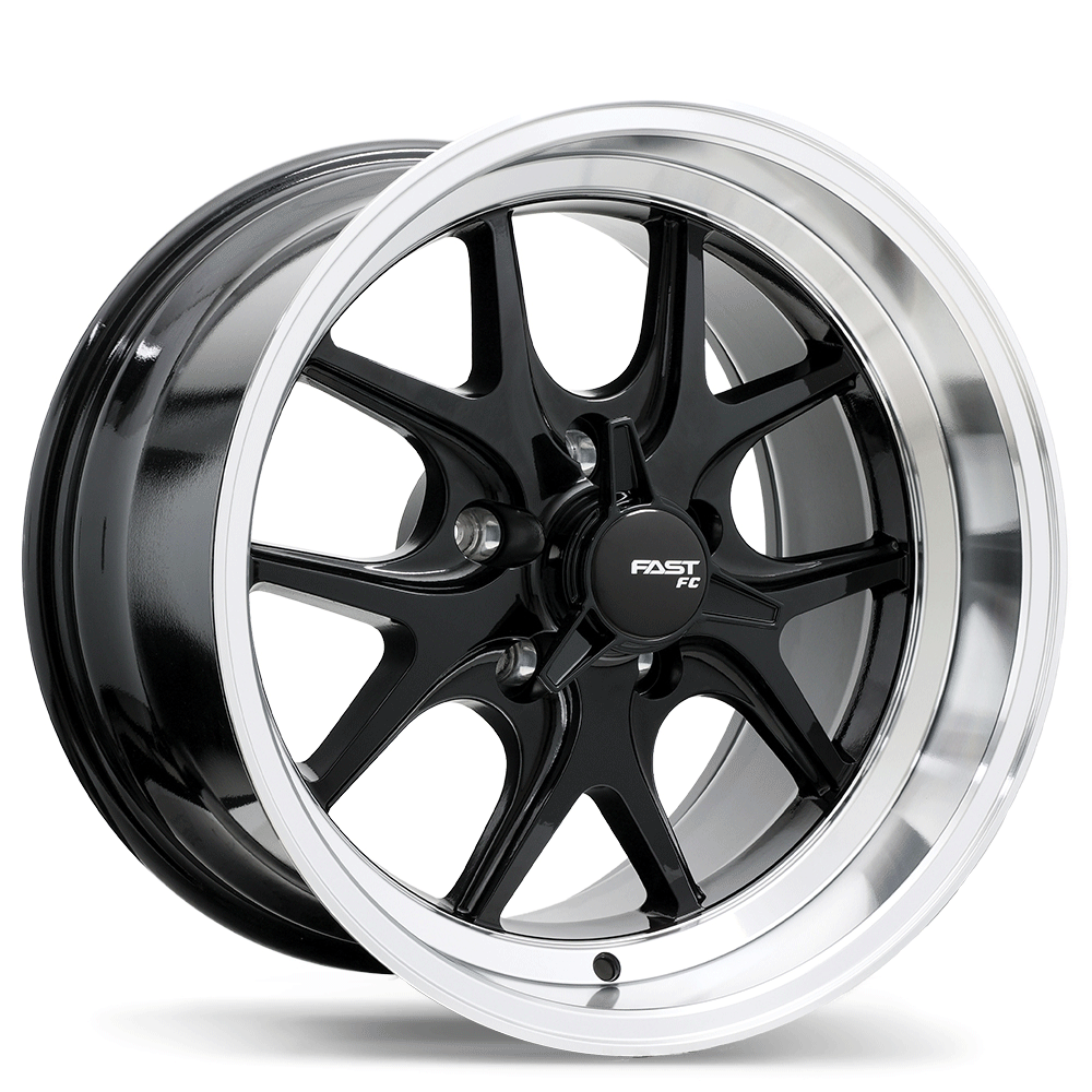 Fast Wheels – FC04V – 18X11.0 – 5x115 – -10 mm – Noir lustré avec rebord machiné