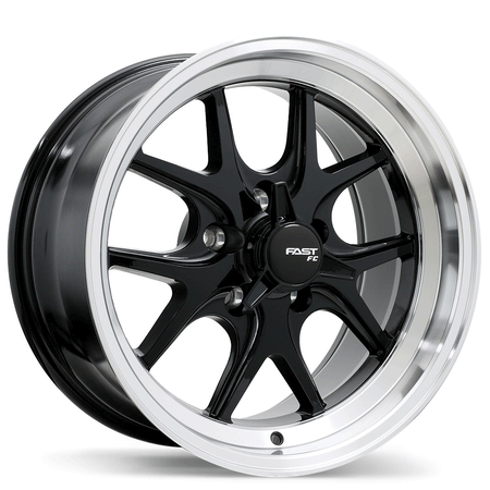 Fast Wheels – FC04V – 17X9.0 – 5x114.3 – +5 mm – Noir lustré avec rebord machiné