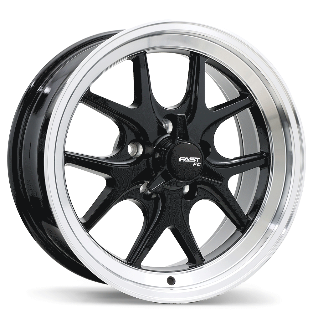 Fast Wheels – FC04V – 18X8.0 – 5x120.65 – +20 mm – Noir lustré avec rebord machiné