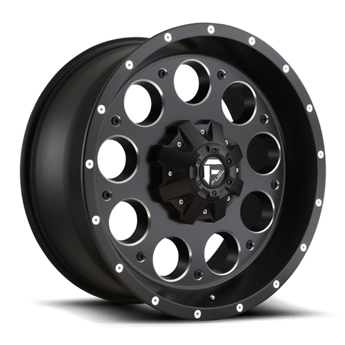 Fuel 1PC D525 REVOLVER – 15X8 – 5X120.65/5X127 – -18 mm – MATTE BLACK MILLED