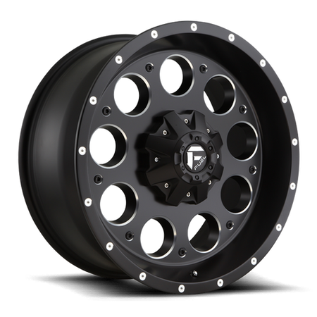 Fuel 1PC D525 REVOLVER – 15X8 – 5X120.65/5X127 – -18 mm – MATTE BLACK MILLED