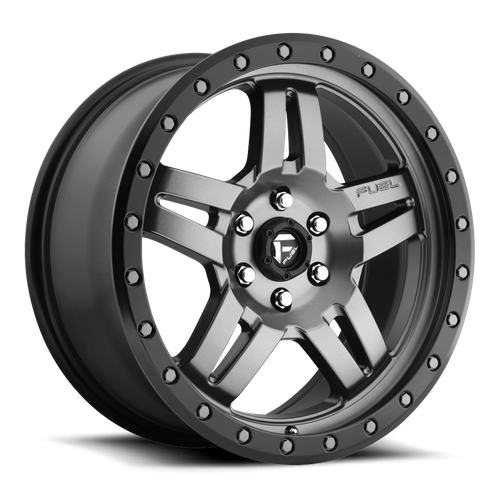 Fuel 1PC D558 ANZA – 15X10 – 5X114.3 – -43 mm – MATTE GUNMETAL BLACK BEAD RING