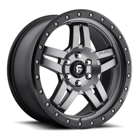 Fuel 1PC D558 ANZA – 17X8.5 – 5X114.3 – -6 mm – MATTE GUNMETAL BLACK BEAD RING