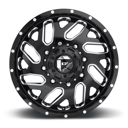 Fuel 1PC D581 TRITON – 20X8.25 – 8X210 – 105 mm – GLOSS BLACK MILLED