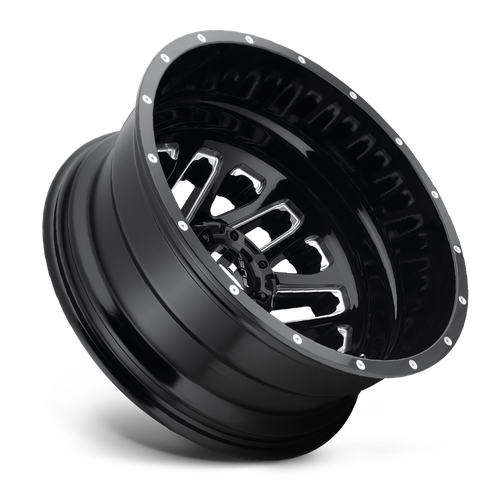 Fuel 1PC D581 TRITON – 20X8.25 – 8X165.1 – -240 mm – GLOSS BLACK MILLED