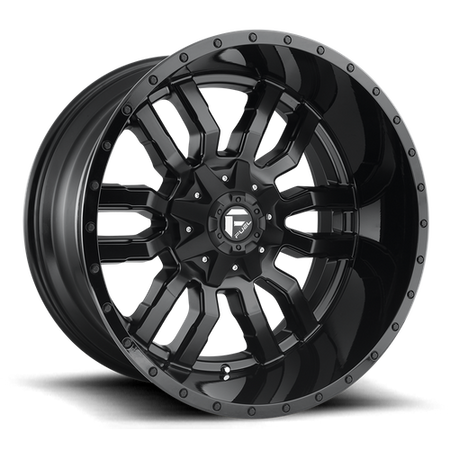 Fuel 1PC D596 SLEDGE – 18X9 – 8X180 – 20 mm – MATTE BLACK GLOSS BLACK LIP
