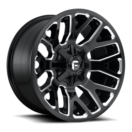 Fuel 1PC D623 WARRIOR – 20X10 – 5X114.3/5X127 – -18 mm – GLOSS BLACK MILLED