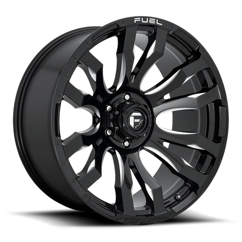 Fuel 1PC D673 BLITZ – 20X10 – 8X165.1 – -18 mm – GLOSS BLACK MILLED