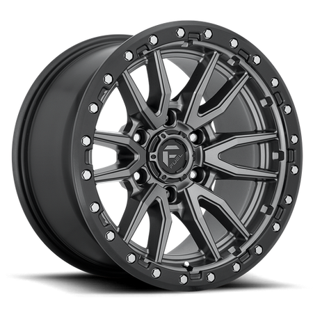 Fuel 1PC D680 REBEL – 22X10 – 6X135 – -13 mm – MATTE GUNMETAL BLACK BEAD RING