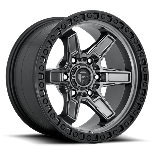 Fuel 1PC D698 KICKER – 17X9 – 6X139.7 – 1 mm – MATTE GUNMETAL BLACK BEAD RING