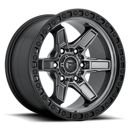 Fuel 1PC D698 KICKER – 17X9 – 6X139.7 – 1 mm – MATTE GUNMETAL BLACK BEAD RING
