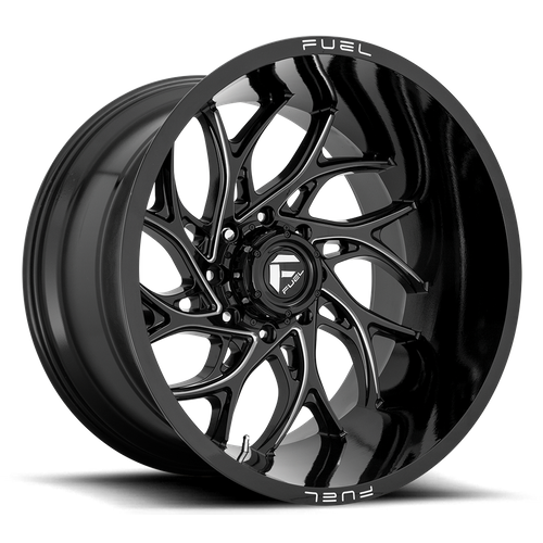 Fuel 1PC D741 RUNNER – 24X12 – 5X127 – -44 mm – GLOSS BLACK MILLED